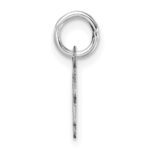 14K White Gold Uppercase Letter D Initial Charm - Image 2