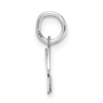 14K White Gold Uppercase Letter H Initial Charm - Image 2