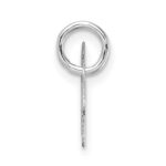 14K White Gold Uppercase Letter W Initial Charm - Image 2