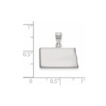 Sterling Silver/Rhodium-plated North Dakota State Pendant - Image 3