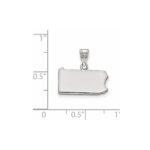Sterling Silver/Rhodium-plated Pennsylvania State Pendant - Image 3