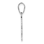 Sterling Silver/Rhodium-plated Wisconsin State Pendant - Image 2