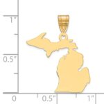 Sterling Silver/Gold-plated Michigan State Pendant - Image 2