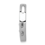 14k White Gold Complete 1.5 carat Three-Stone AA Diamond Curved Bar Chain Slide - Image 2