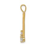 14k Complete 4.4mm/3.4mm Two-stone AA Diamond Pendant - Image 2