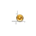 14k 5mm Round Citrine Bezel Chain Slide - Image 4