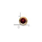 14k 5mm Round Garnet Bezel Chain Slide - Image 4
