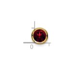 14k 6mm Round Garnet Bezel Chain Slide - Image 4