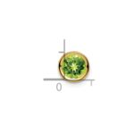 14k 6mm Round Peridot Bezel Chain Slide - Image 4
