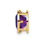 14k 7mm Round Amethyst Bezel Chain Slide - Image 2