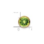 14k 7mm Round Peridot Bezel Chain Slide - Image 4