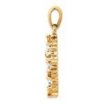 14k Citrine and Diamond Cross Pendant - Image 2