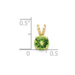 14k 6mm Round Peridot Pendant - Image 4