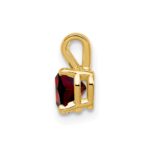 14k 5mm Heart Garnet Pendant - Image 2