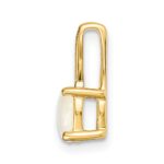14k Round Opal and Diamond Slide Fits up to 4mm Fancy Omega Only - Image 2