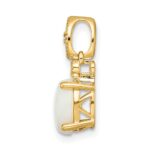 14k Austrian Opal and Diamond Pendant - Image 2