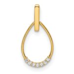 14k Cubic Zirconia Teardrop Pendant