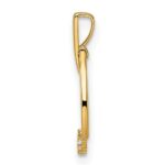 14k Cubic Zirconia Teardrop Pendant - Image 2