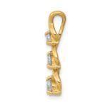 14k Complete 1/2 carat Three-stone A Diamond Criss-Cross Chain Slide - Image 2