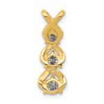 14k Complete 1/2 carat Three-stone A Diamond Criss-Cross Chain Slide - Image 4