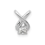 14k White Gold Complete 2.9mm AA Diamond Chain Slide