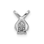 14k White Gold Complete 2.9mm A Diamond Chain Slide - Image 4