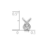 14k White Gold Complete 2.9mm A Diamond Chain Slide - Image 3