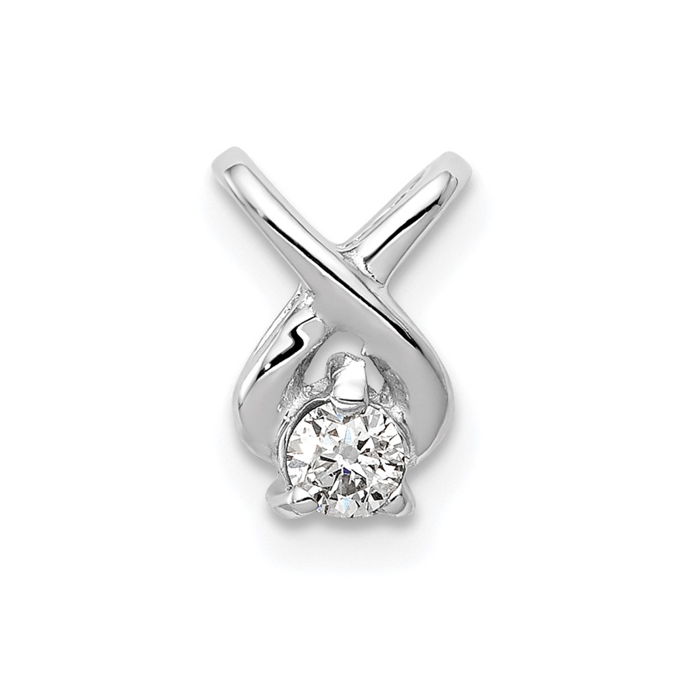 XP686WAA.jpg 14k White Gold Complete 2.9mm A Diamond Chain Slide - Image 1