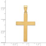 14k Sandblasted Cross Pendant - Image 3