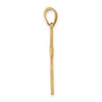 14k Florentine Satin Cross Pendant - Image 2