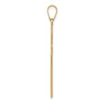 14k Florentine Satin Cross Pendant - Image 2