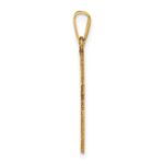 14k Solid Laser Etched Cross Pendant - Image 2