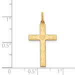 14K Laser Designed Cross with Hearts Charm - Image 3