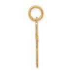 14K Laser Designed Ichthus Cross Charm - Image 2