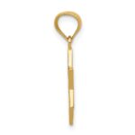 14k Polished and Textured Star of David Pendant - Image 2