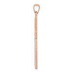 14k Rose Gold and White Rhodium Cross Pendant - Image 2
