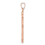 14K Rose Gold Fleur de Lis Cross Pendant - Image 2