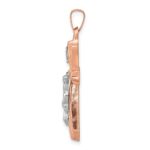 14k Two-tone Hollow Crucifix Pendant - Image 2