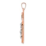 14k Two-tone Hollow Crucifix Pendant - Image 2