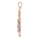 14k Two-tone Hollow Crucifix Pendant - Image 2