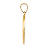 14k Polished and Satin St Benedict Hollow Medal Pendant - Image 2