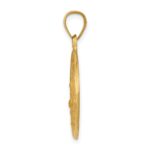 14k Polished and Satin Face of Jesus Medal Hollow Pendant - Image 2