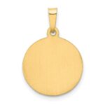 14k Polished and Satin Hollow Our Lady of Guadalupe Medal Round Pendant - Image 4