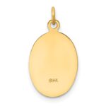 14k Polished and Satin Solid Our Lady of Guadalupe Medal Oval Pendant - Image 4