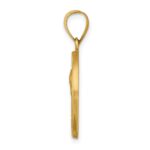 14k Polished and Satin Hollow Our Lady of Sorrows Medal Round Pendant - Image 2