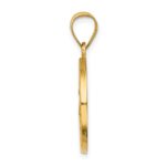 14k Polished and Satin Hollow Caridad Del Cobre Medal Round Pendant - Image 2