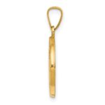 14k Polished and Satin Hollow Our Guardian Angel Medal Charm - Image 2