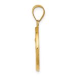14k Polished and Satin Hollow St. Anne Medal Pendant - Image 2