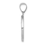 14k White Gold Polished and Satin Hollow St. Anthony Medal Pendant - Image 2