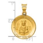 14k Polished and Satin Hollow St. Barbara Medal Pendant - Image 3